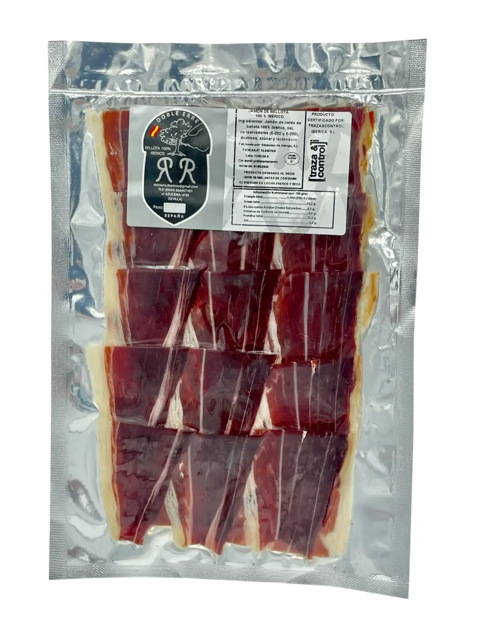 jamon iberico de bellota 100% rribericos